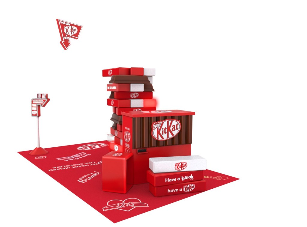 可於巨型層層疊即時拍攝個人照片並設計出獨一無二的KIT KAT®包裝。