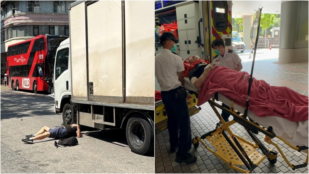 上水男子遭貨車撞倒 一度被困車底