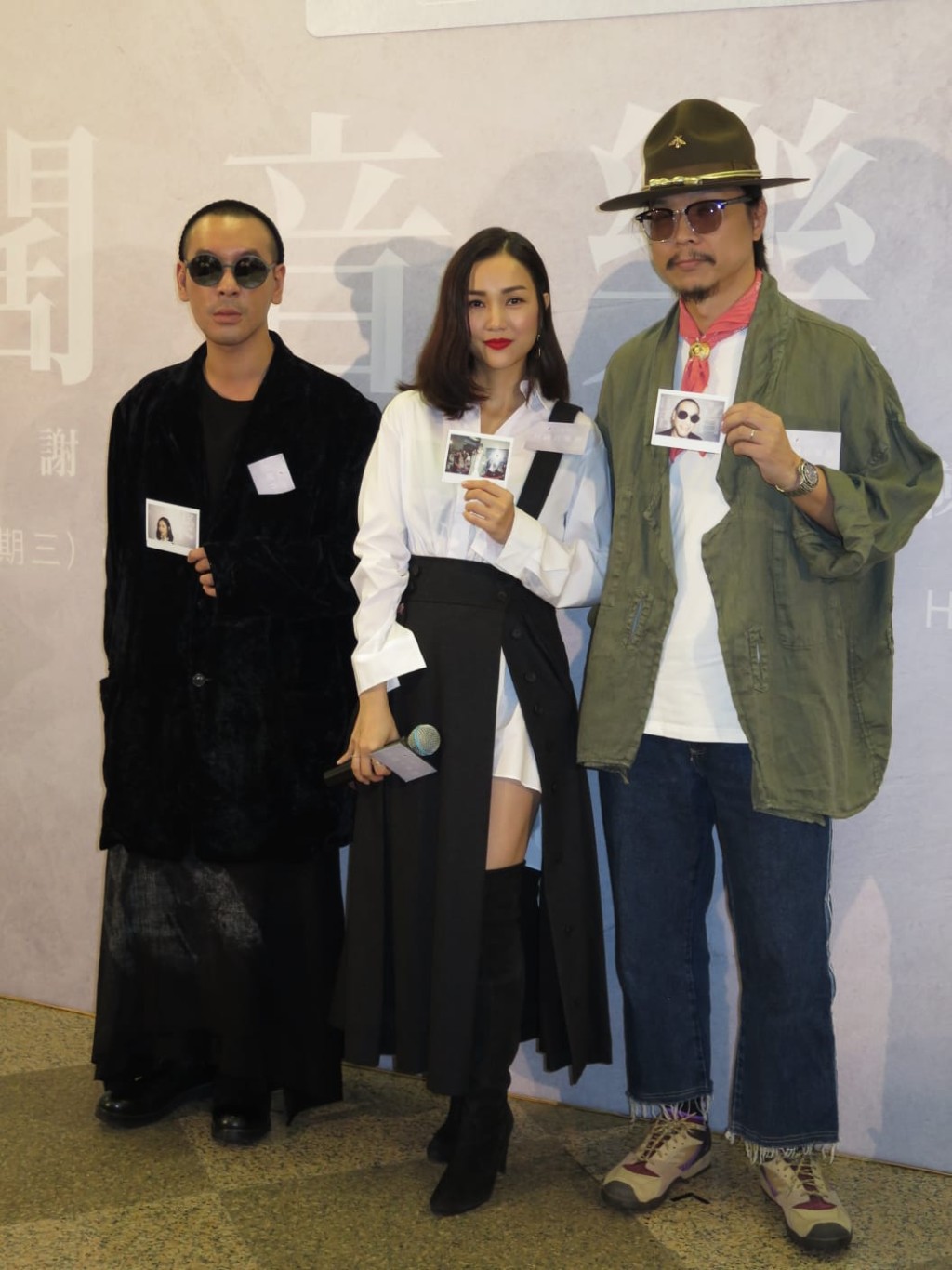 謝安琪(中)、麥浚龍(左)及王雙駿(右)。