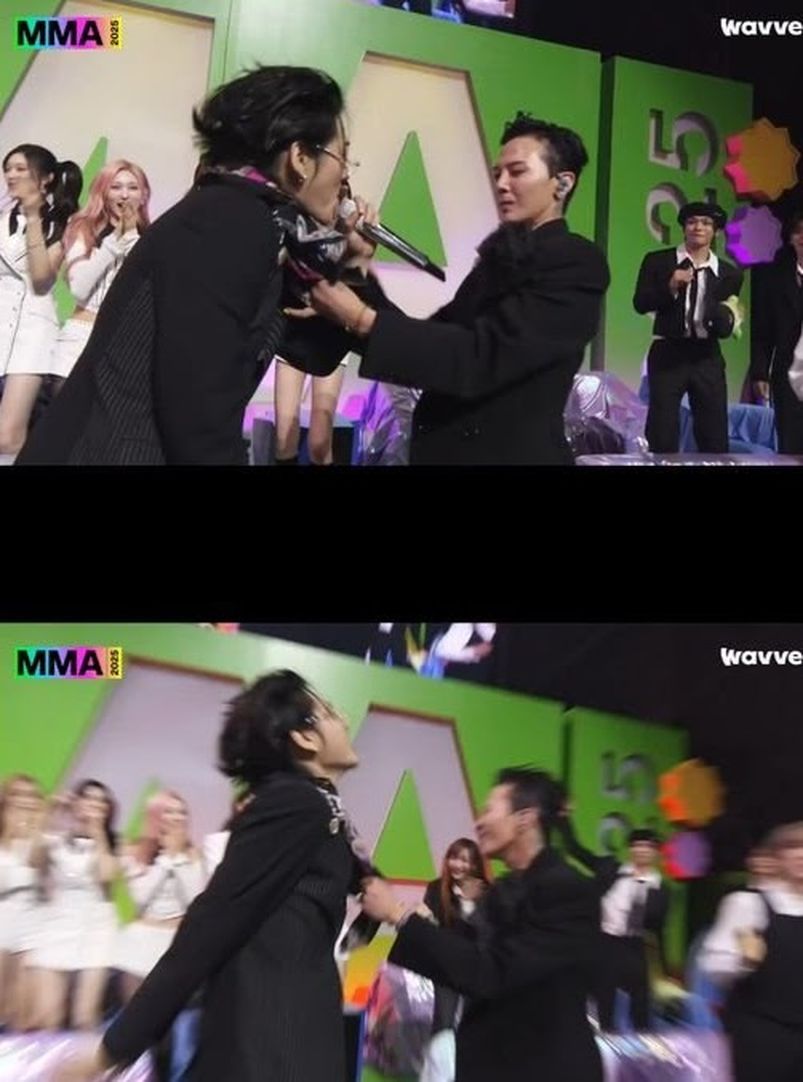 GD唱唱吓走到藝人席，更邀請Zico合唱，場面熱鬧。