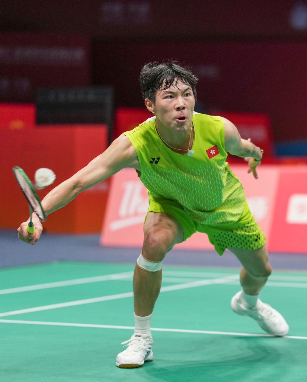 李卓耀在首圈轻取越南的NGUYEN Hai Dang。新华社