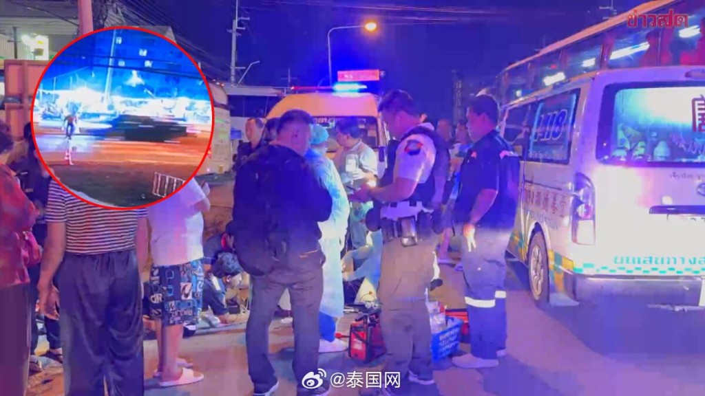 中國遊客要注意泰國汽車右軚左行，免生意外。圖為3月有中國遊客在泰國被車撞斃。泰國網