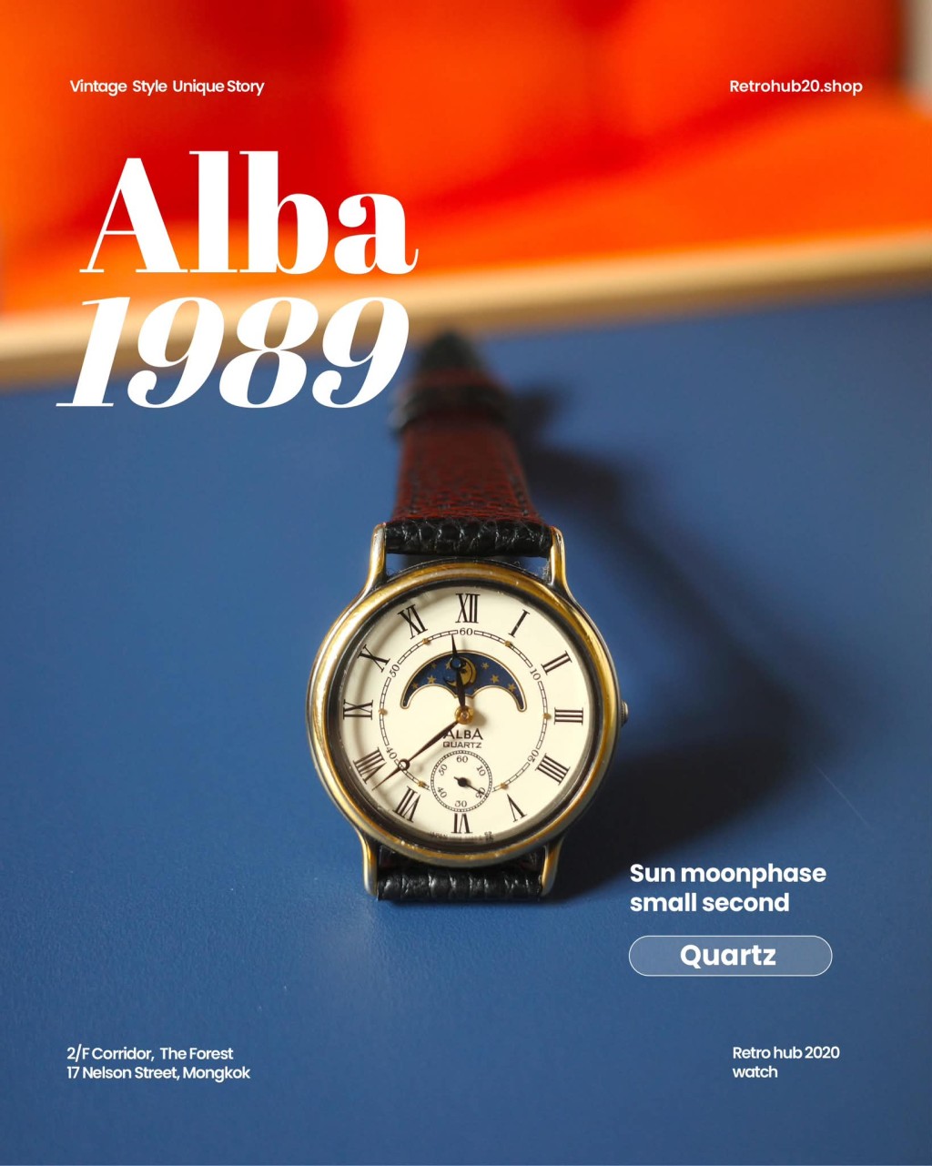 除了CASIO,精工(Seiko)的復古款式如 Alba 日月相小三針錶同樣大熱。(圖片來源: Retro Hub 20) 除了CASIO,精工(Seiko)的復古款式如 Alba 日月相小三針錶同樣大熱。(圖片來源: Retro Hub 20)