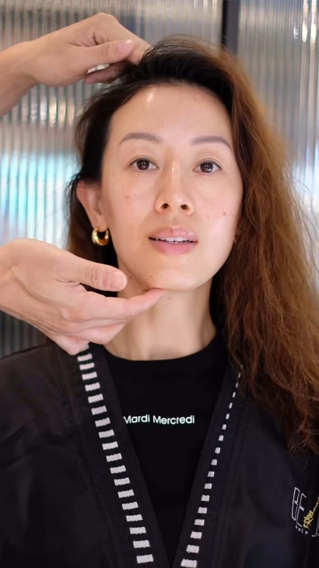 梁靖琪曾分享素顏示人的影片。 梁靖琪曾分享素顏示人的影片。