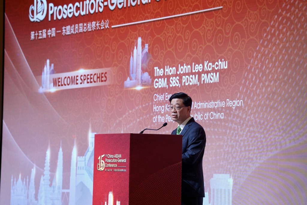 林定國感謝行政長官李家超的開幕式發言。林定國FB圖片