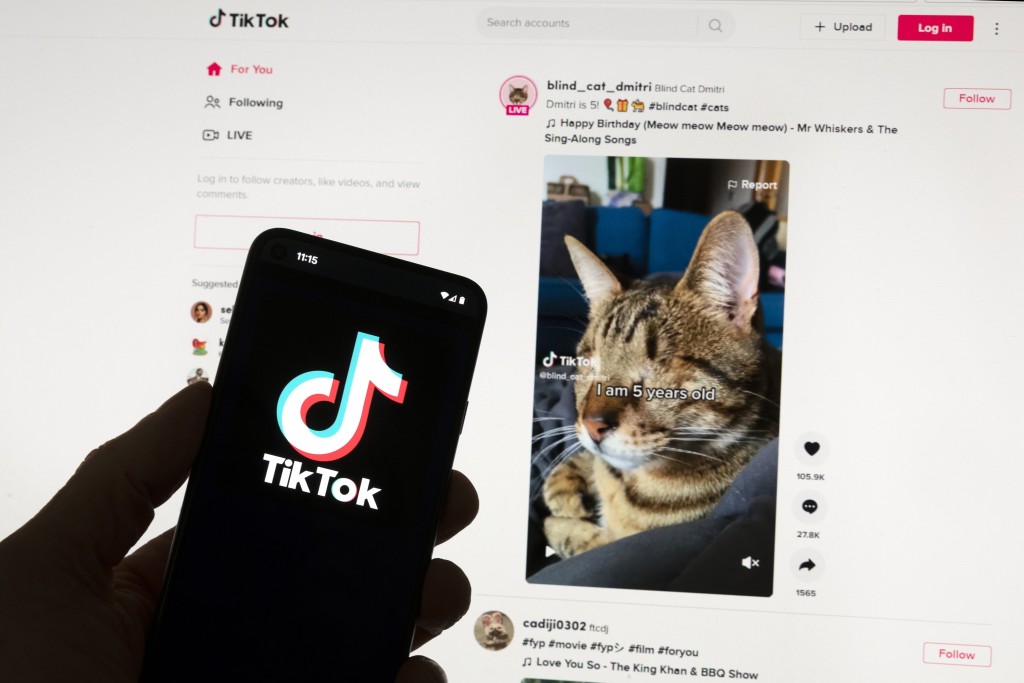 TikTok指公司從未披露用戶的敏感資料，亦不像其他社交平台要求用戶披露真實姓名、職業等資訊。美聯社