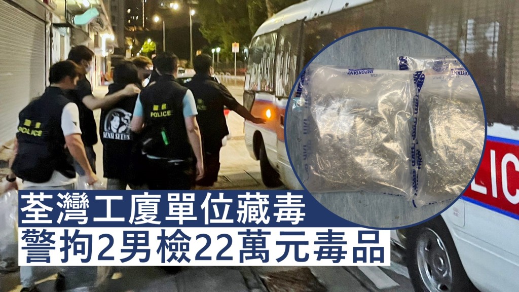 部分被捕人及證物照片。警方圖片