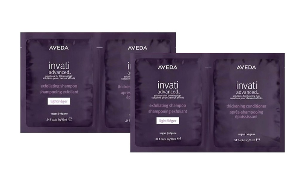 AVEDA invati advancedTM減少掉髮系列體驗裝。