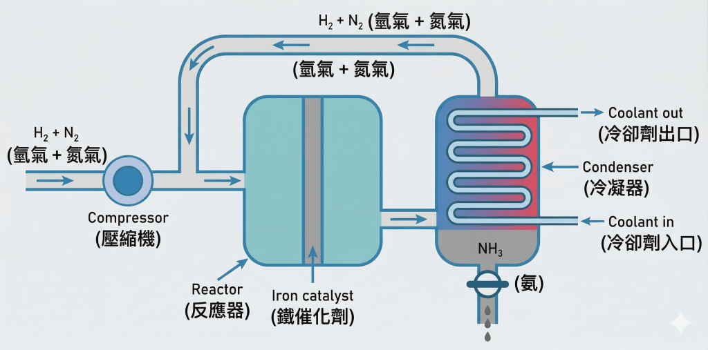 哈伯造氨法(Haber-Bosch Process) 哈伯造氨法(Haber-Bosch Process)