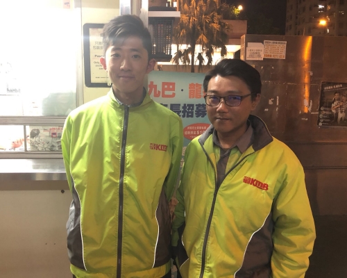車長阿裕（左）、車長阿龍（右）。