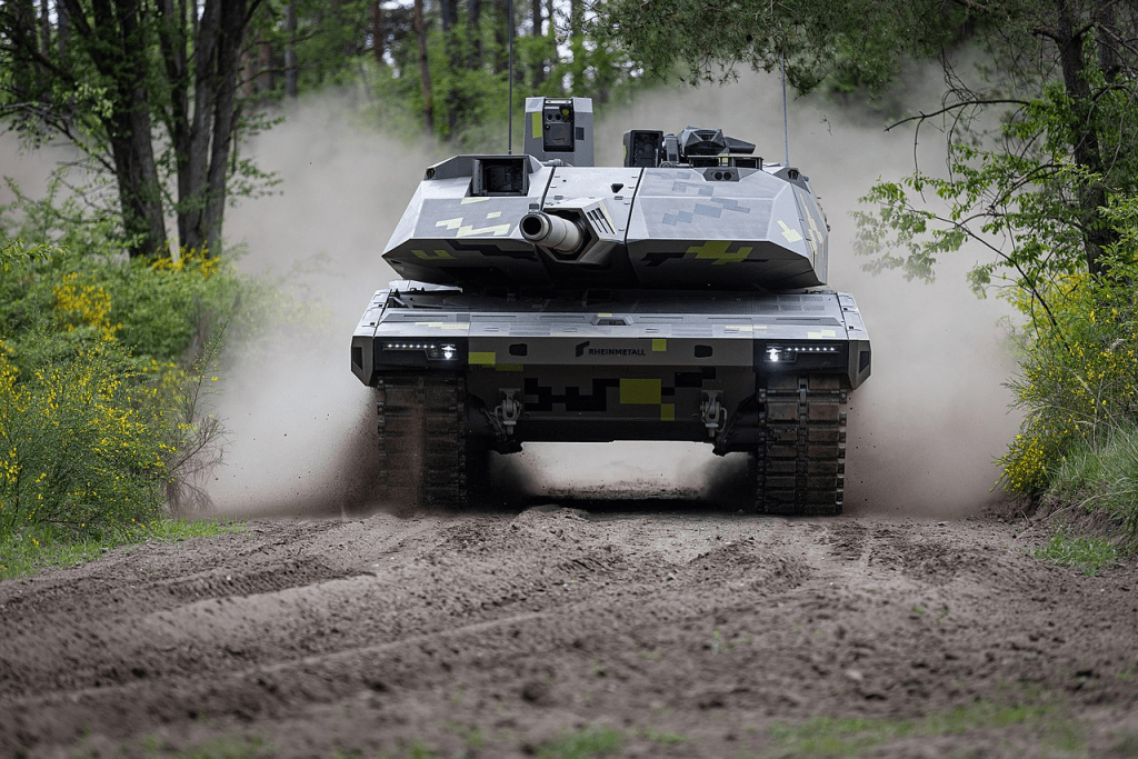 德製Panther KF51坦克。路透社