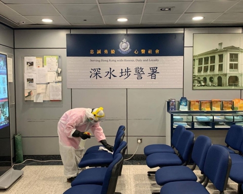 深水埗警署已進行消毒。警方FB