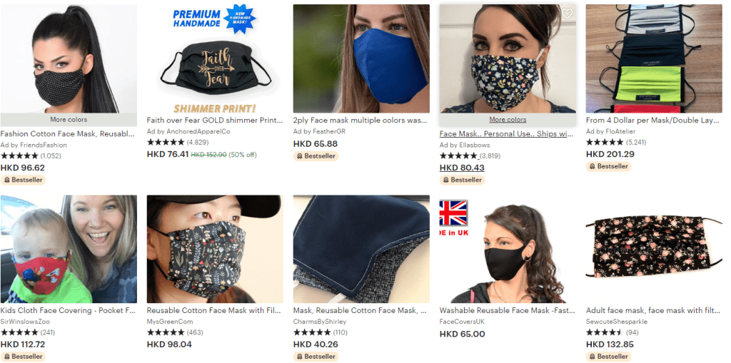 Etsy平台近期主力卖口罩,业绩在飙,股价亦创新高。 Etsy平台近期主力卖口罩,业绩在飙,股价亦创新高。