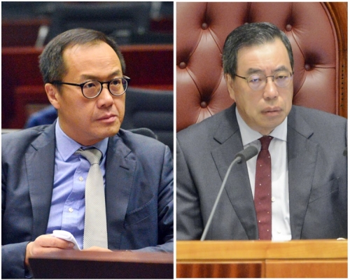梁君彥(右)指梁繼昌的言論不符事實且有冒犯性。資料圖片