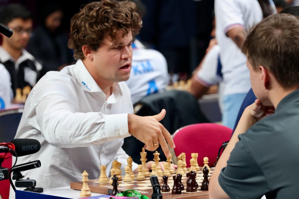卡爾森的WR Chess隊最終得第5名。徐嘉華攝 卡爾森的WR Chess隊最終得第5名。徐嘉華攝