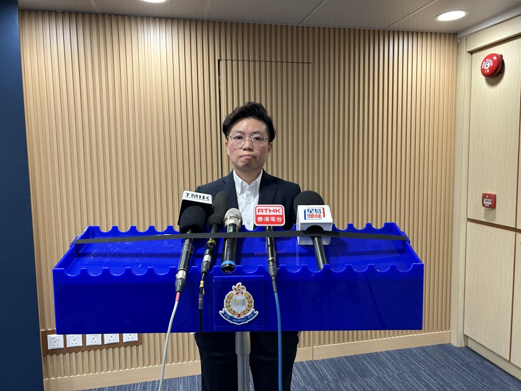 元朗警區刑事調查隊偵緝督察何倩茵交代案情。
