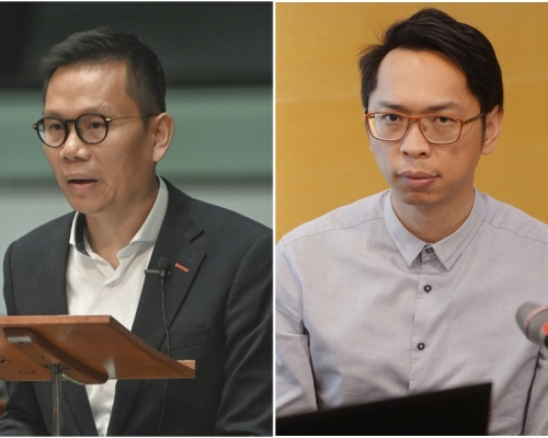 陳恒鑌（左）；陸頌雄（右）關注事故。資料圖片