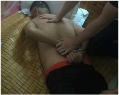 姜男昨日在廣東東莞被逮。網上圖片