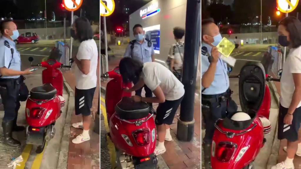 銅鑼灣鐵騎士疑拆車牌違泊 遭警員斷正後辯稱:架車我好耐無揸|網民直擊