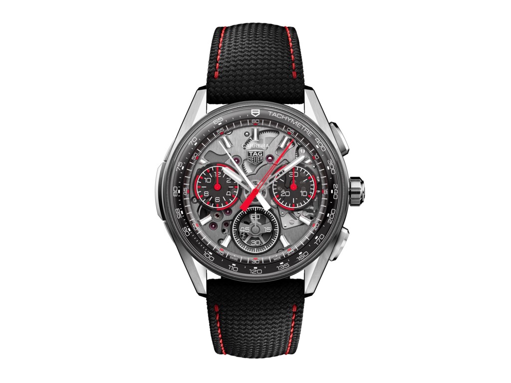 Tag Heuer Carrera Split-Seconds Chronograph，錶殼：42mm鈦金屬/ 機芯：TH81-01自動/ 售價：$950,000。