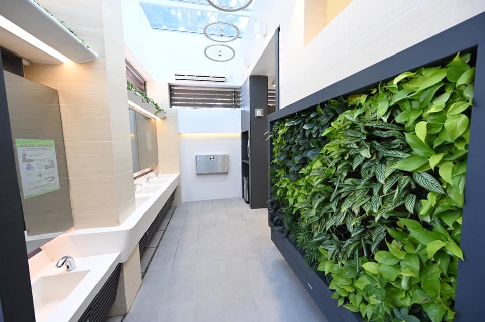 公厕有绿化墙。网图