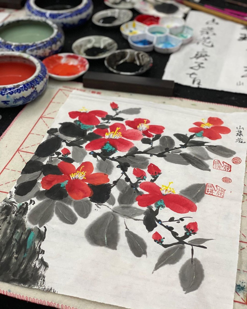 第二堂作品山菜花。