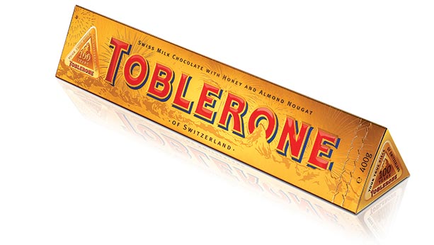 瑞士著名三角朱古力品牌Tobleron。 路透