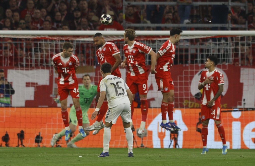 皇马、拜仁两回合xG高达9.39球。路透社