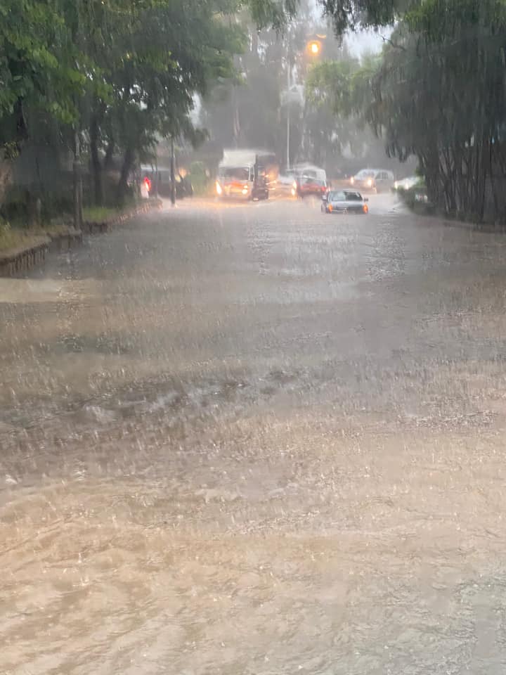 北區馬路水浸。網民Wing Wu圖片