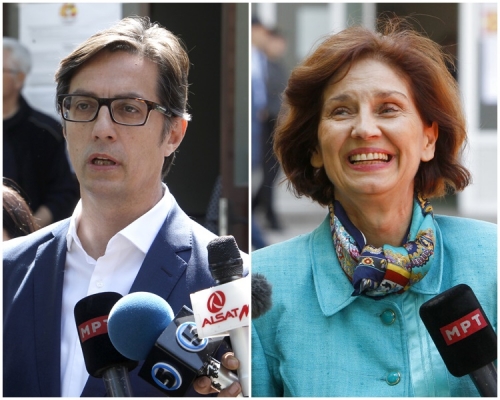 彭達羅夫斯基(左)、西利亞諾夫斯卡-達夫科娃(右)。AP