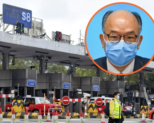 運輸及房屋局局長陳帆(細圖)指不停車繳費系統有助改善隧道交通。資料圖片