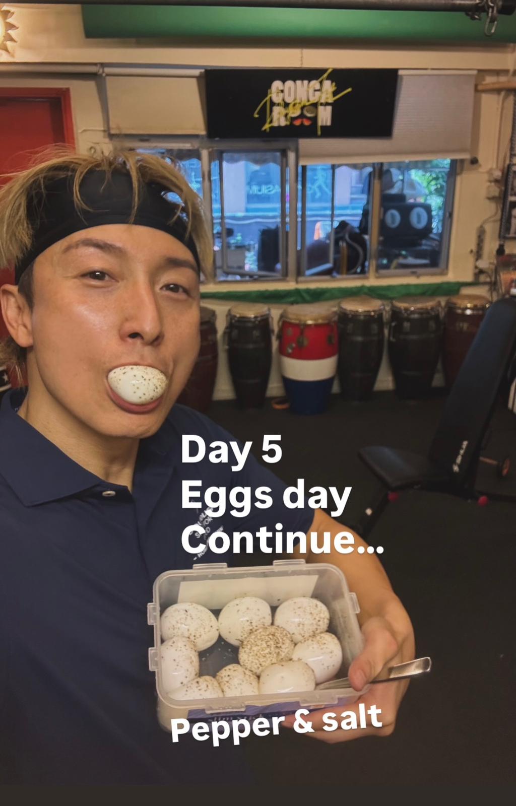  方力申揭露自己的地獄式餐單，自爆一日狂呑24隻白烚雞蛋。