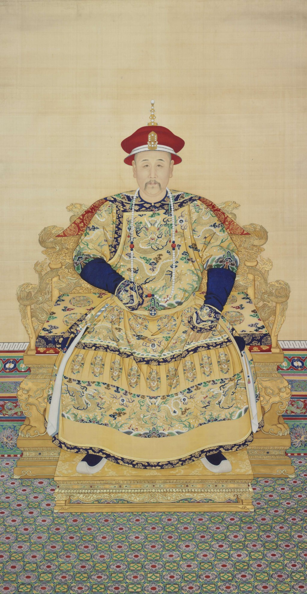 參觀香港故宮文化博物館（展廳四），展品之一，世宗憲皇帝(雍正)朝服像，清乾隆十五年(1750–1751)或之前，絹本設色立軸