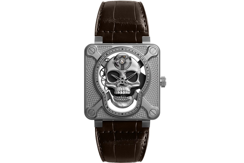 BR 01 Laughing Skull在2018年推出,将骷髅头与动偶机芯结合,下巴会随上链开合,诡异但有趣。