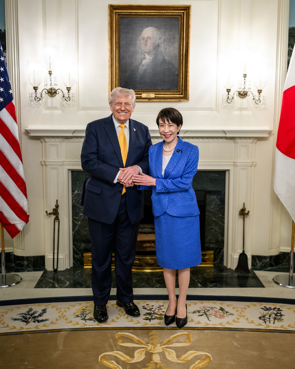 白宫发放多张高市早苗访美期间与特朗普见面的照片。IG@whitehouse