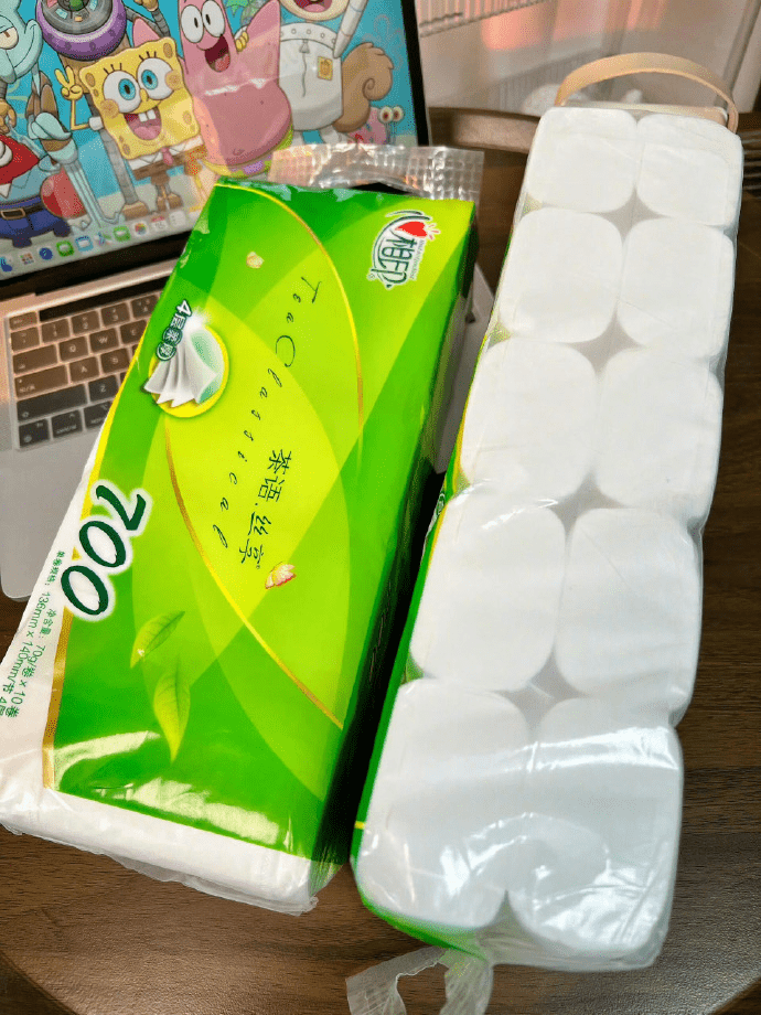 「心相印」出品的卷紙。 「心相印」出品的卷紙。