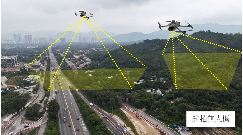 政府以航拍無人機及人工智能進行大規模交通及樹木調查，減省人手及時間。