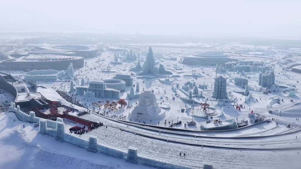 哈爾濱冰雪大世界。 微博