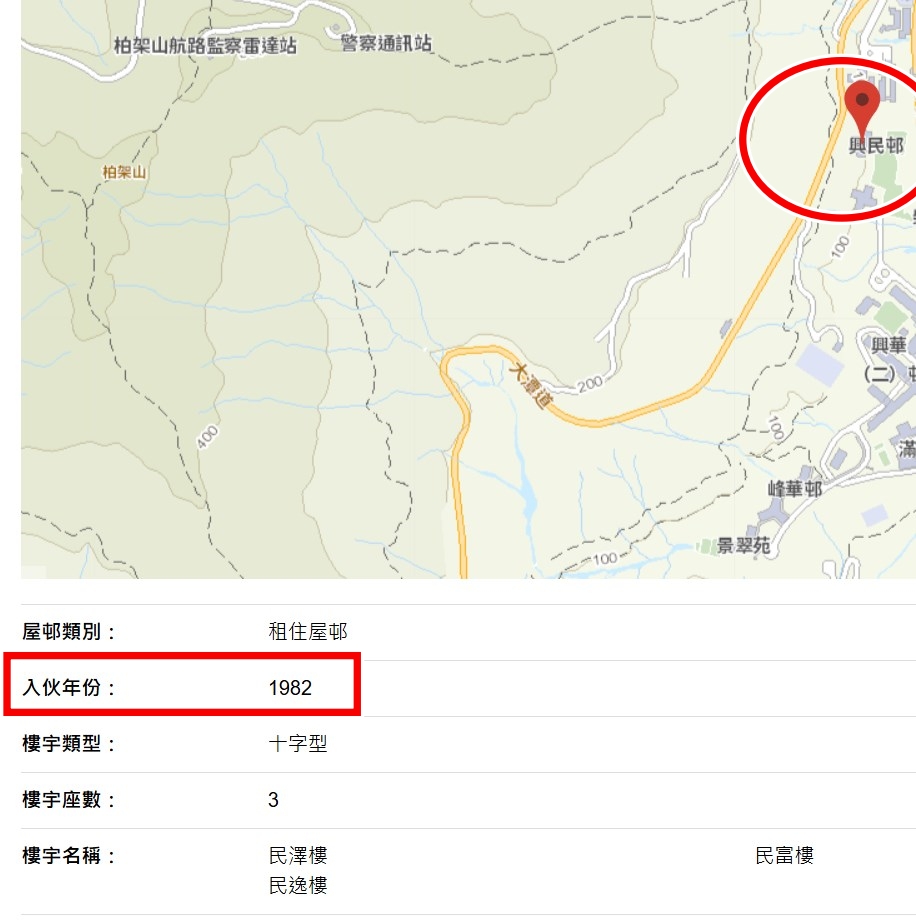 房署網頁截圖 房署網頁截圖