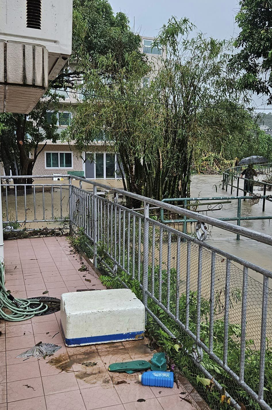 暴雨后亦不少村屋严重水浸。离岛区议员刘舜婷FB