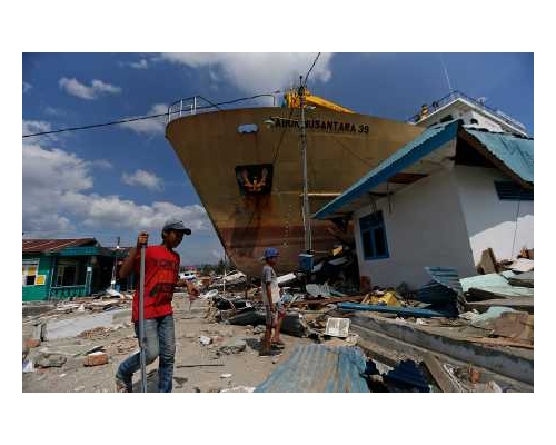 印尼上周发生强烈地震并引发海啸，导致逾1500人死亡。AP