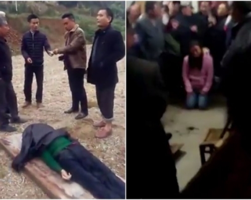老婦跳河溺斃,其兒子和媳婦卻以「非正常死亡」、「破壞風水」為由,拒絕為老婦收屍殮葬,導致老婦曝屍岸邊。