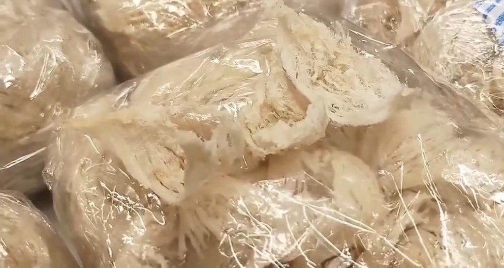 两名男女经莲塘口岸北上时，揭发现偷运燕窝。