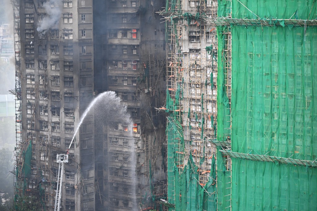 大埔宏福苑大火造成160人死亡。資料圖片 大埔宏福苑大火造成160人死亡。資料圖片
