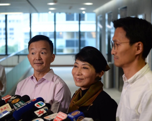 左起：陳志全、毛孟靜、朱凱廸。