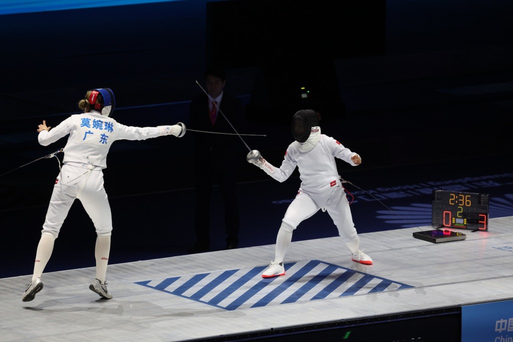 佘繕妡奪女重個人賽銅牌。徐嘉華攝 佘繕妡奪女重個人賽銅牌。徐嘉華攝