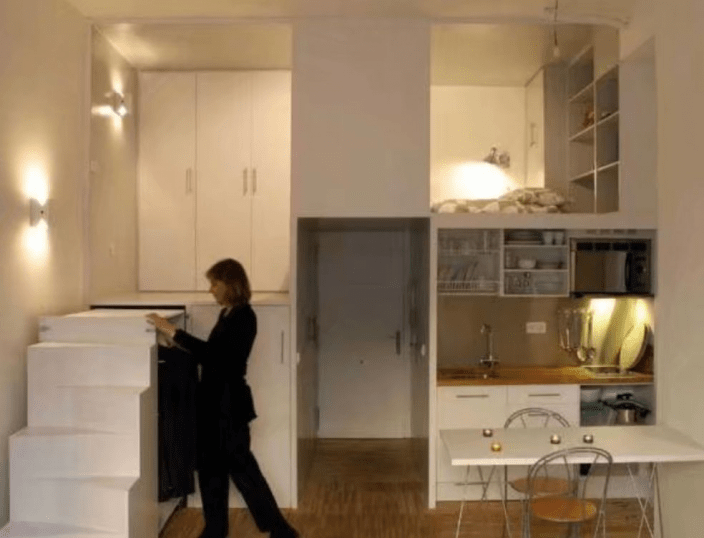 微型公寓内部。