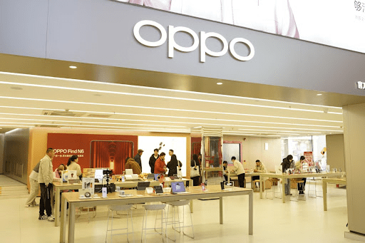 內地知名手機品牌OPPO。 新華社