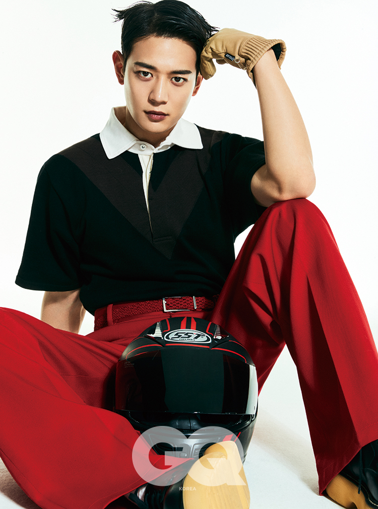 珉豪日前接受韓國雜誌訪問時，曾提過新歌事宜。（照片來源：GQ KOREA）