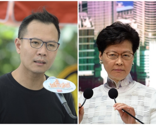 郭榮鏗(左)動議不信任今屆政府。資料圖片